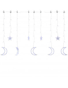 Luci Fatate Stella e Luna con Telecomando 345 LED Blu 2