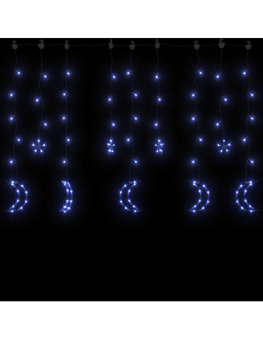 Luci Fatate Stella e Luna con Telecomando 345 LED Blu