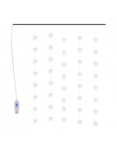Luci Fatate a Stella a LED 200 LED Blu 8 Funzioni