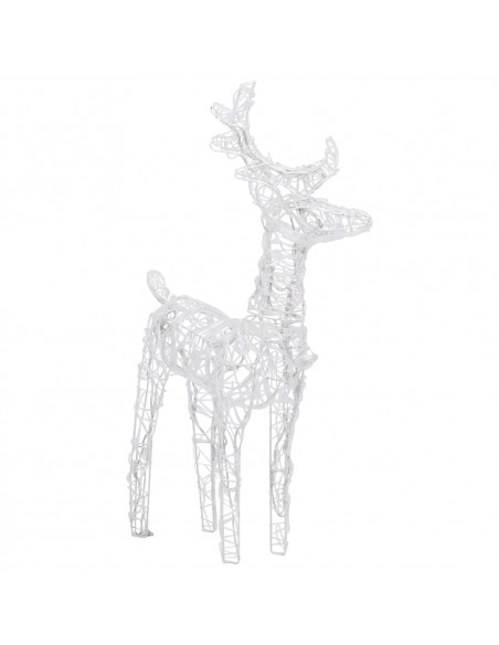 Renne di Natale 2 pz Bianco Freddo 80 LED in Acrilico