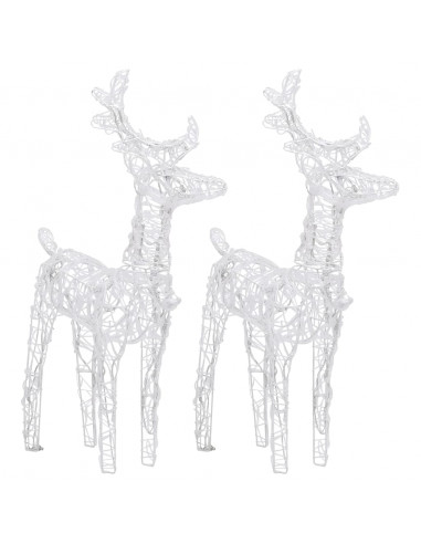 Renne di Natale 2 pz Blu 80 LED in Acrilico