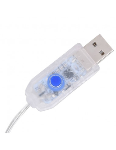 Renne di Natale 2 pz Blu 80 LED in Acrilico