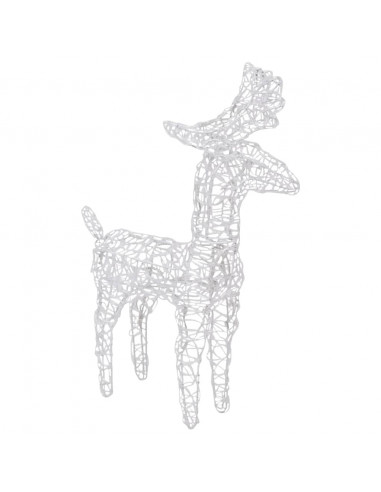 Renne di Natale 2 pz Multicolore 80 LED in Acrilico