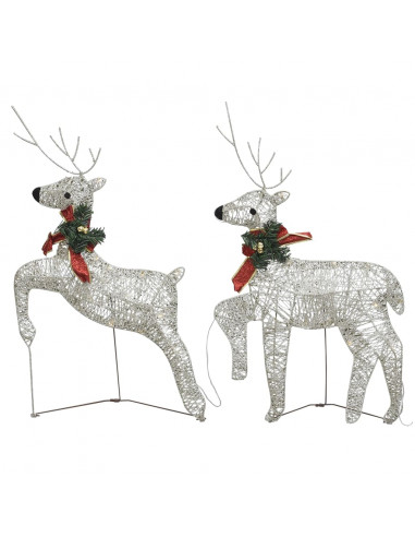 Renne di Natale 2 pz Oro 40 LED