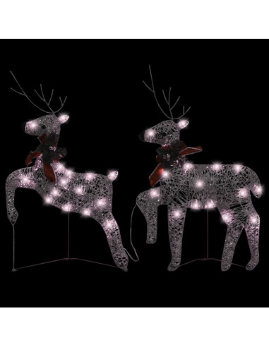 Renne di Natale 2 pz Oro 40 LED