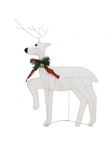 Renne e Slitta di Natale Decorazione Esterni 100 LED Bianco