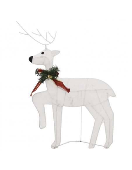 Renne e Slitta di Natale Decorazione Esterni 100 LED Bianco