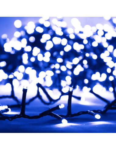 Stringa LED Compatta con 400 Luci LED Blu 13 m PVC