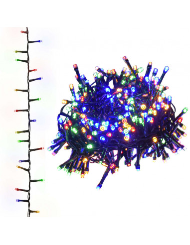 Stringa LED Compatta con 400 Luci LED Multicolore 13 m PVC
