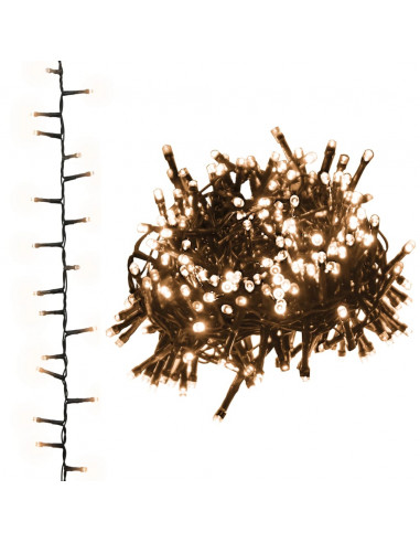 Stringa LED Compatta con 3000 Luci LED Bianco Caldo 65 m PVC