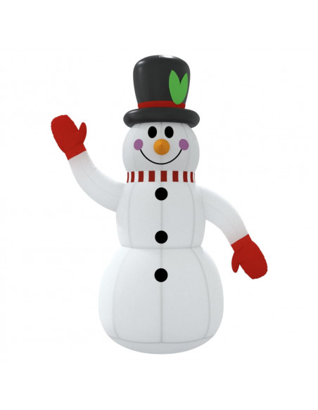 Pupazzo di Neve Gonfiabile con LED 120 cm