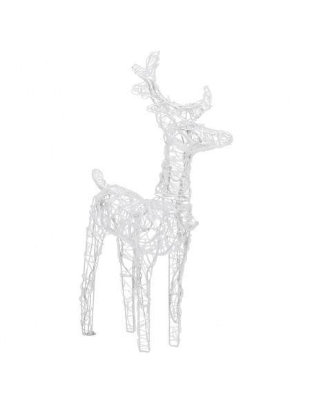 Renne di Natale 4 pz Bianco Caldo 160 LED in Acrilico