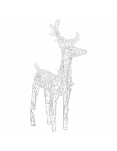 Renne di Natale 4 pz Bianco Freddo 160 LED in Acrilico