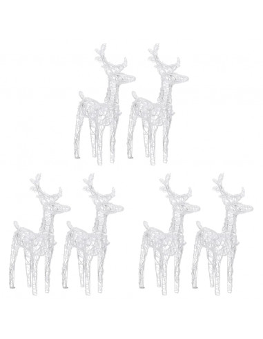 Renne di Natale 6 pz Blu 240 LED in Acrilico