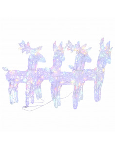 Renne di Natale 4 pz Multicolore 160 LED in Acrilico 2