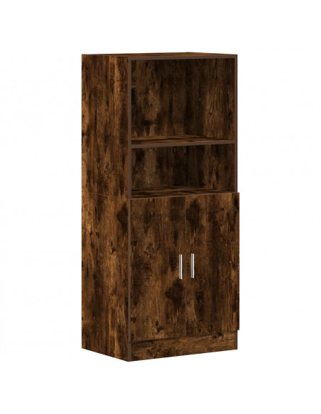 Set di Mobili da Cucina 3 pz Rovere Fumo in Truciolato