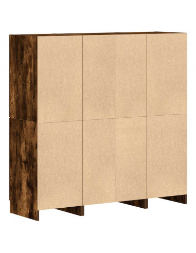 Set di Mobili da Cucina 3 pz Rovere Fumo in Truciolato