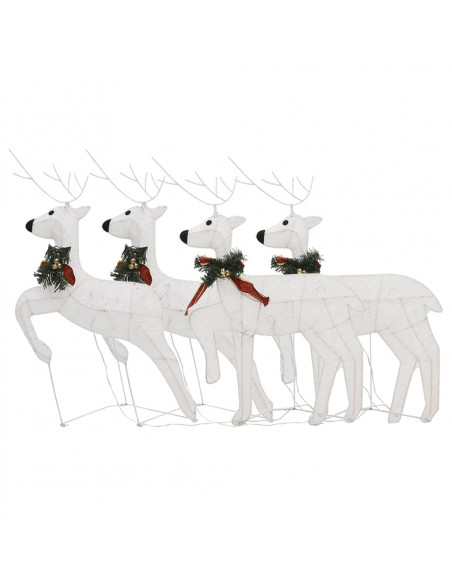 Renne di Natale 4 pz Bianche 80 LED