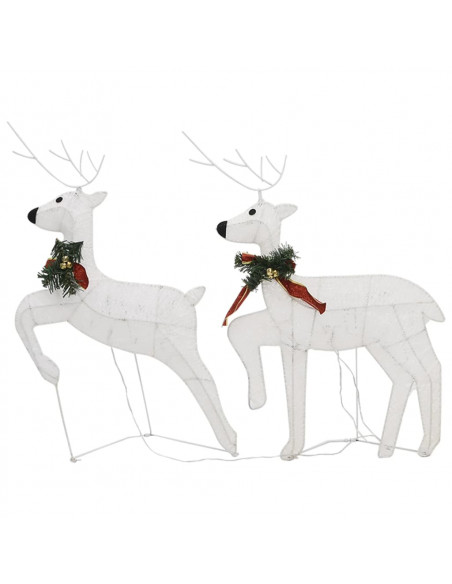Renne di Natale 4 pz Bianche 80 LED