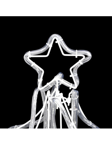 Figura Albero Natale Pieghevole LED 2pz Bianco Caldo 87x87x93cm