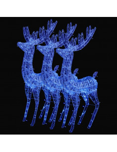 Renne di Natale XXL in Acrilico 250 LED 3 pz 180 cm Blu 2