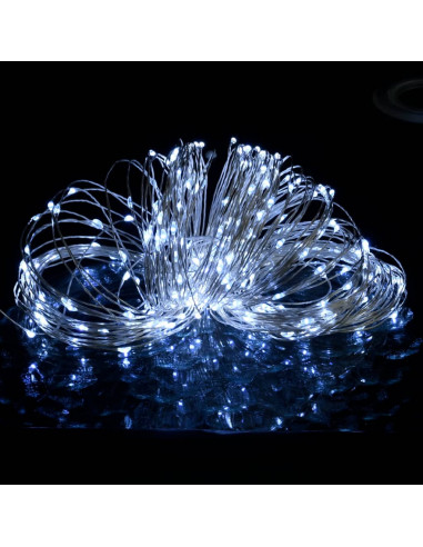 Micro Luci Fatate Sferiche 40m 400 LED Bianco Freddo 8 Funzioni