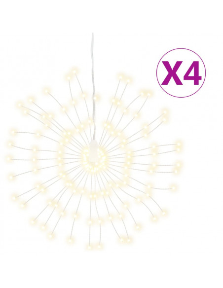 Illuminazioni di Natale Galassia 140 LED 4pz Bianco Caldo 17 cm
