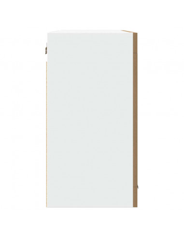 Pensile con Vetro Rovere Artigianale 80x31x60 cm in Truciolato