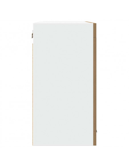 Pensile con Vetro Rovere Artigianale 80x31x60 cm in Truciolato