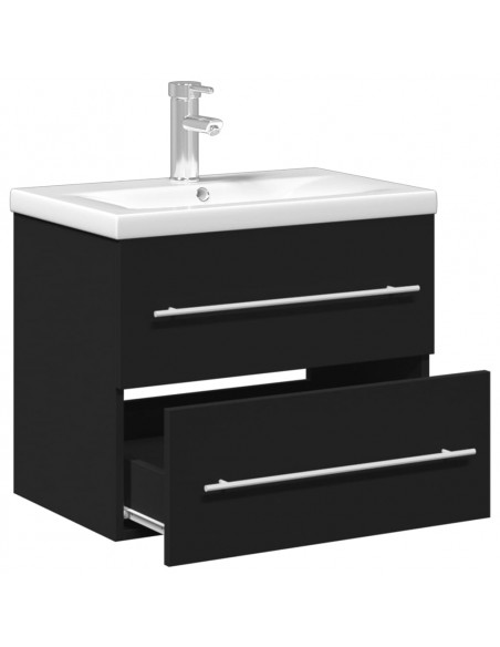 Mobile da Bagno con Lavabo Integrato Nero
