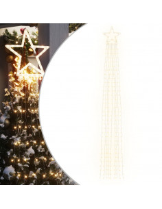 Illuminazione per Albero di Natale 320 LED Bianco Caldo 375 cm 2