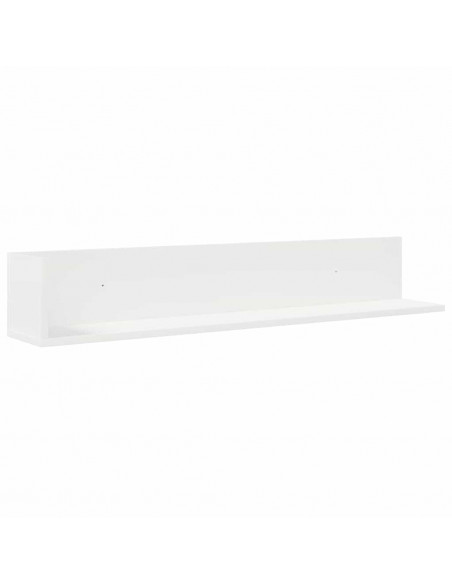 Mensole a Muro 2 pz Bianche 100x16,5x16,5 cm in Truciolato