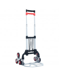 Carrello per Scale Pieghevole 70 kg in Alluminio Argento 2