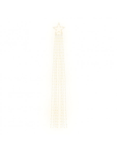 Illuminazione per Albero di Natale 320 LED Bianco Caldo 375 cm