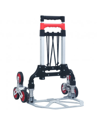 Carrello per Scale Pieghevole 70 kg in Alluminio Argento