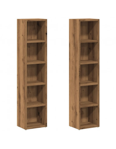 Mobili Porta CD 2pz Rovere Artigianale 21x16x93,5 in Truciolato