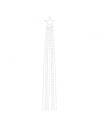 Illuminazione per Albero di Natale 320 LED Bianco Caldo 375 cm