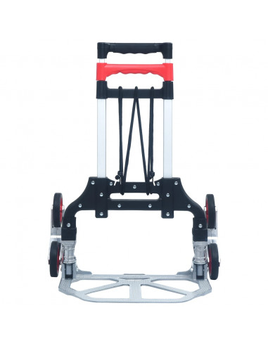 Carrello per Scale Pieghevole 70 kg in Alluminio Argento