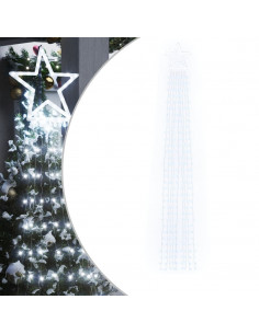 Illuminazione per Albero di Natale 320 LED Bianco Freddo 375 cm 2