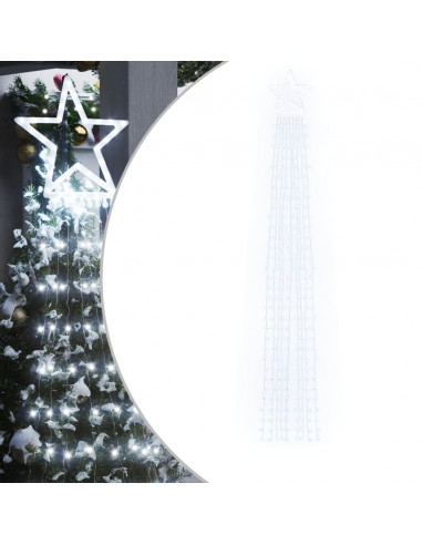 Illuminazione per Albero di Natale 320 LED Bianco Freddo 375 cm