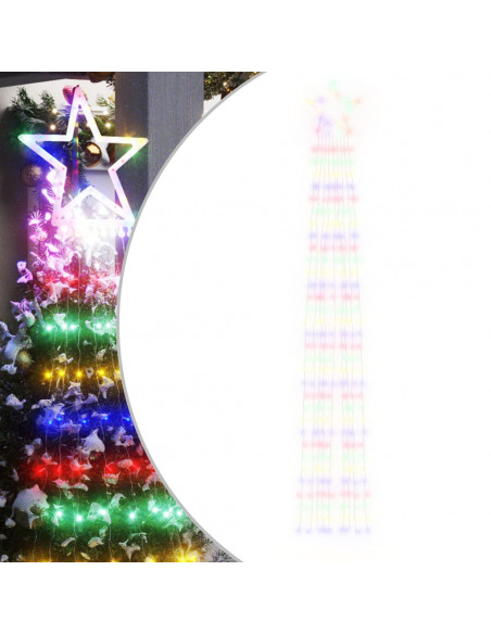 Illuminazione per Albero di Natale 320 LED Colorato 375 cm