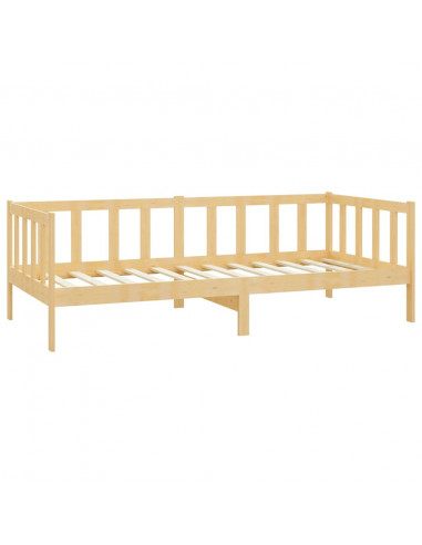 Divano Letto con Materasso 90x200 cm Legno Massello di Pino