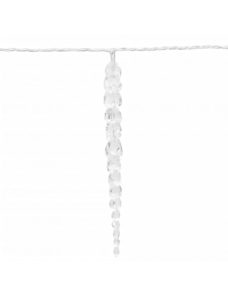 Luce Natale a Ghiacciolo 100 LED Bianco Caldo 10 m Acrilico PVC