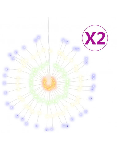 Illuminazioni di Natale Galassia 140 LED 2pz Multicolore 17 cm