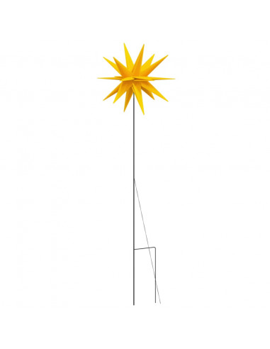 Luce di Natale con Picco Terra e LED Pieghevole Gialla 57 cm