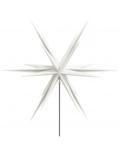 Luci di Natale con Picchi e LED 3 pz Pieghevoli Bianche 35 cm 2