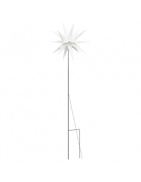 Luci di Natale con Picchi e LED 3 pz Pieghevoli Bianche 35 cm