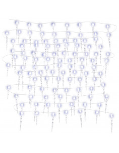 Luce Natale a Ghiacciolo 200 LED Bianco Freddo 20m Acrilico PVC 2