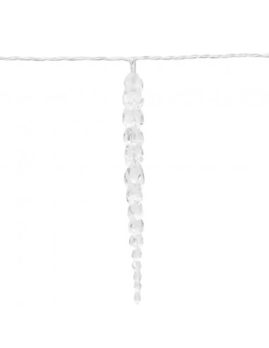 Luce Natale a Ghiacciolo 200 LED Bianco Freddo 20m Acrilico PVC