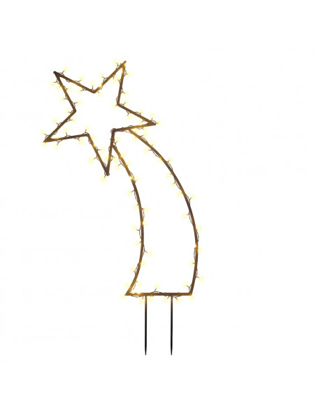 Luce Decorativa Natale con Picchetti Stella Cadente 80LED 62cm